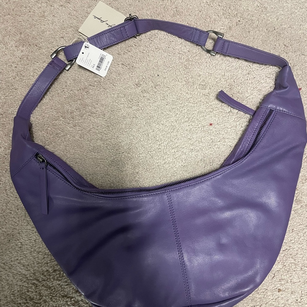 Purple Leather Women's Bag